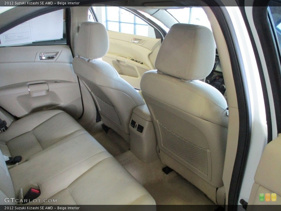 Beige Interior Rear Seat for the 2012 Suzuki Kizashi SE AWD #145348219
