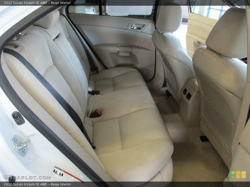 Beige Interior Rear Seat for the 2012 Suzuki Kizashi SE AWD #145348240