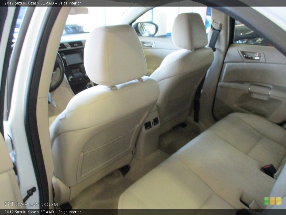 Beige Interior Rear Seat for the 2012 Suzuki Kizashi SE AWD #145348348