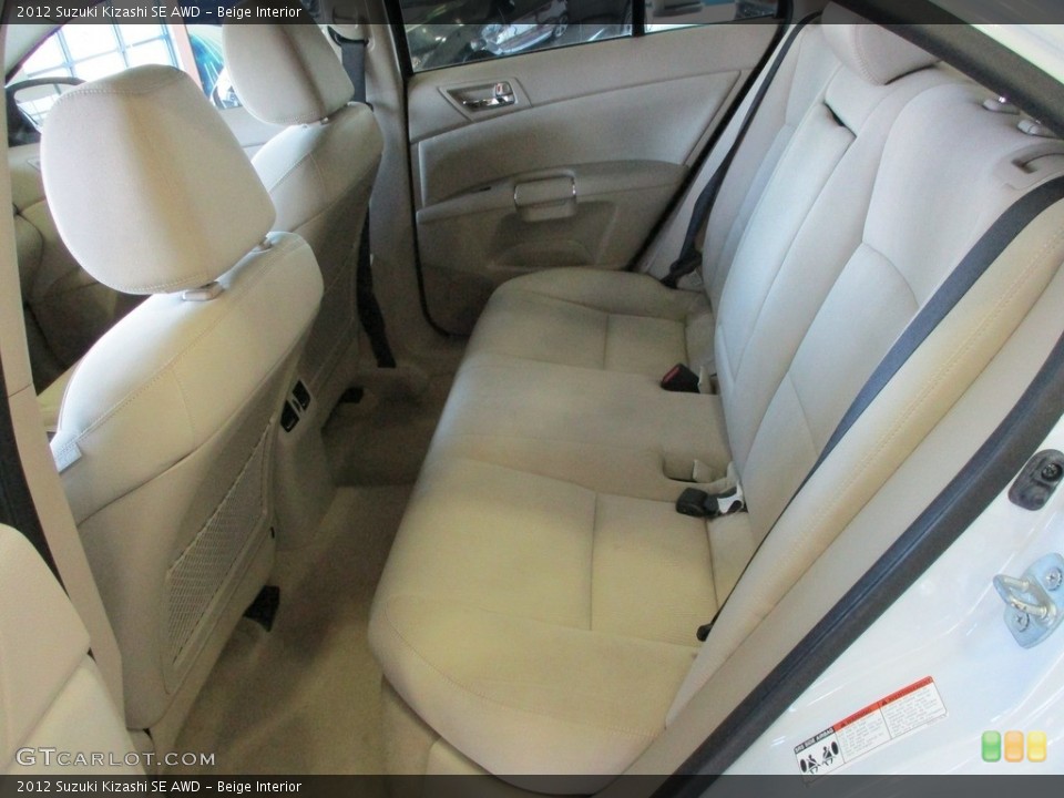 Beige Interior Rear Seat for the 2012 Suzuki Kizashi SE AWD #145348369