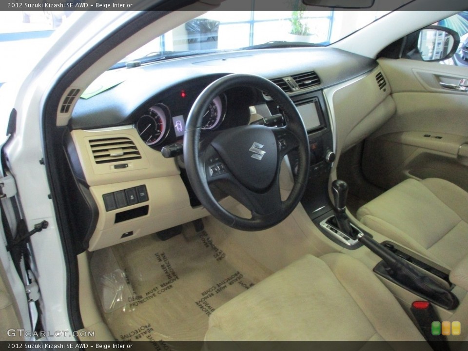 Beige Interior Dashboard for the 2012 Suzuki Kizashi SE AWD #145348423