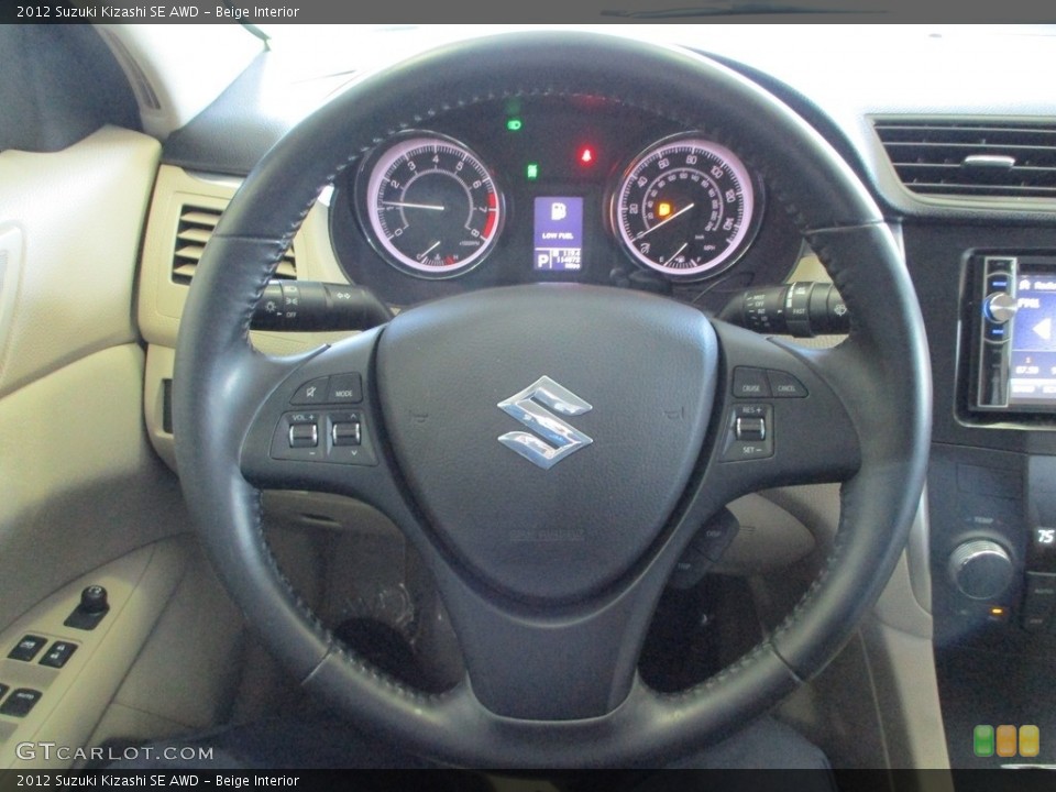 Beige Interior Steering Wheel for the 2012 Suzuki Kizashi SE AWD #145348492