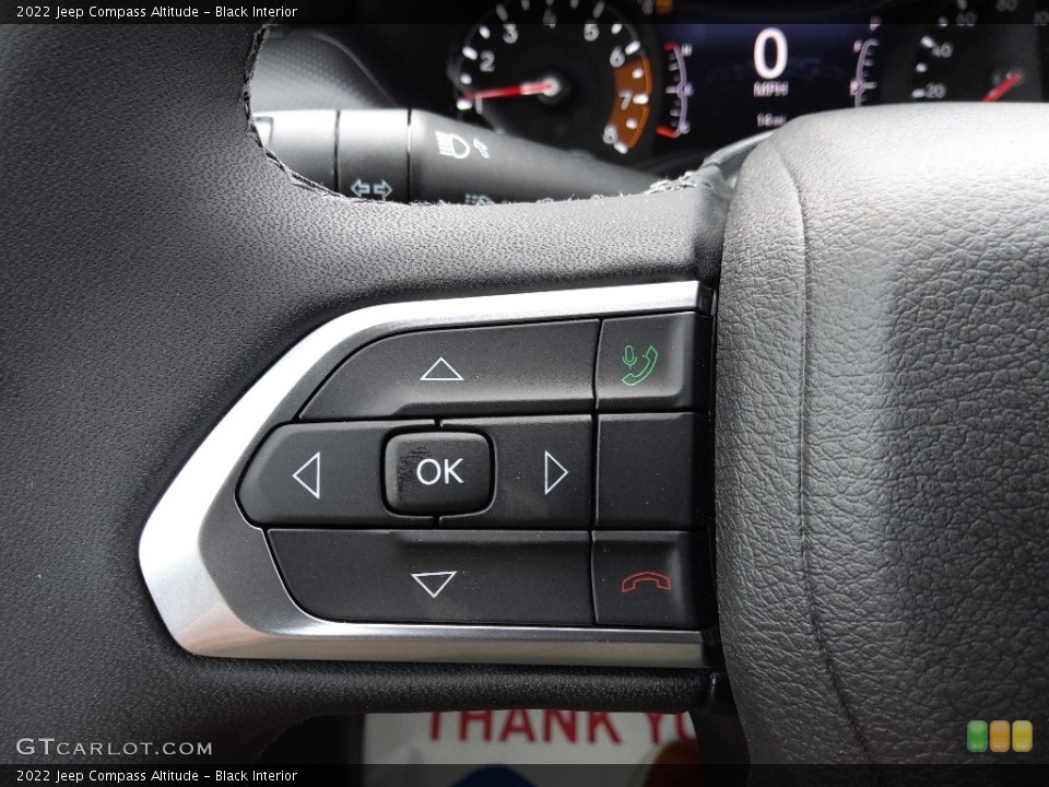 Black Interior Steering Wheel for the 2022 Jeep Compass Altitude #145350010