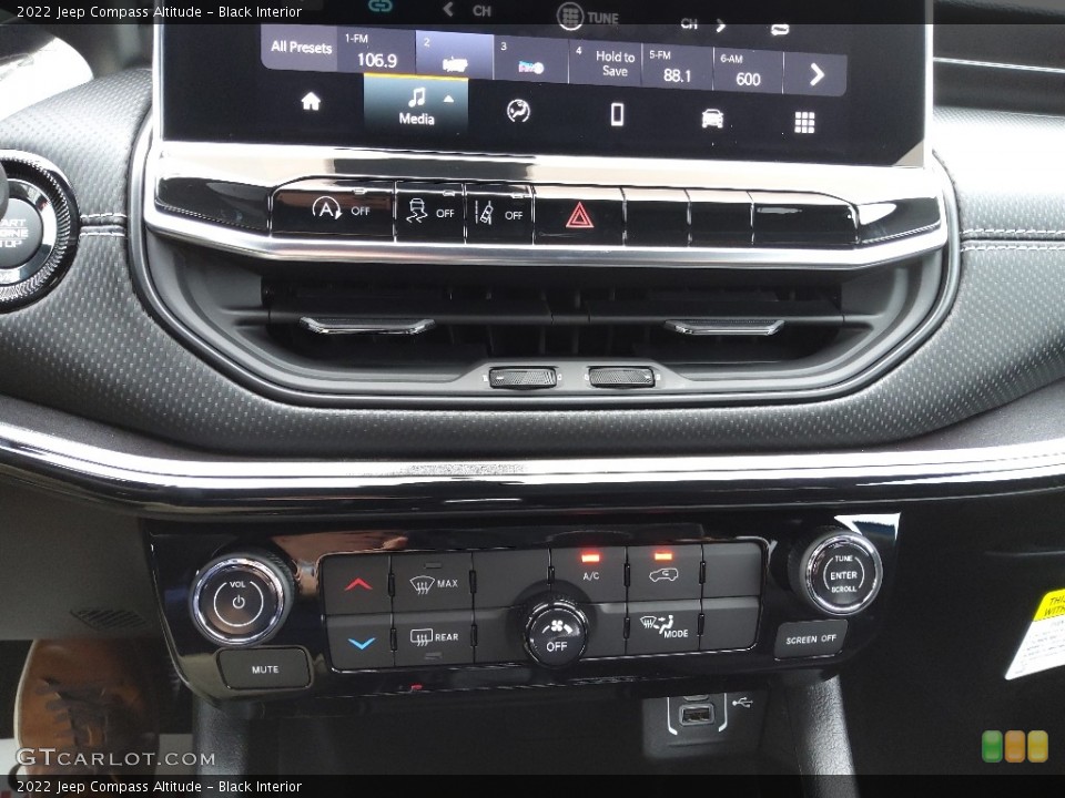 Black Interior Controls for the 2022 Jeep Compass Altitude #145350151