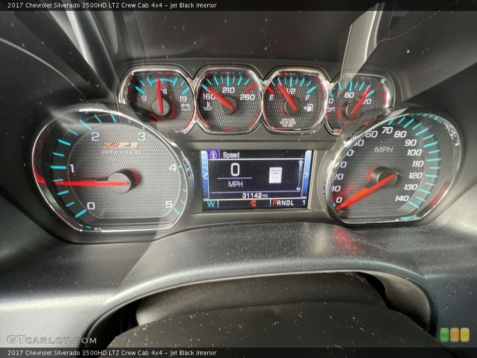 Jet Black Interior Gauges for the 2017 Chevrolet Silverado 3500HD LTZ Crew Cab 4x4 #145351012