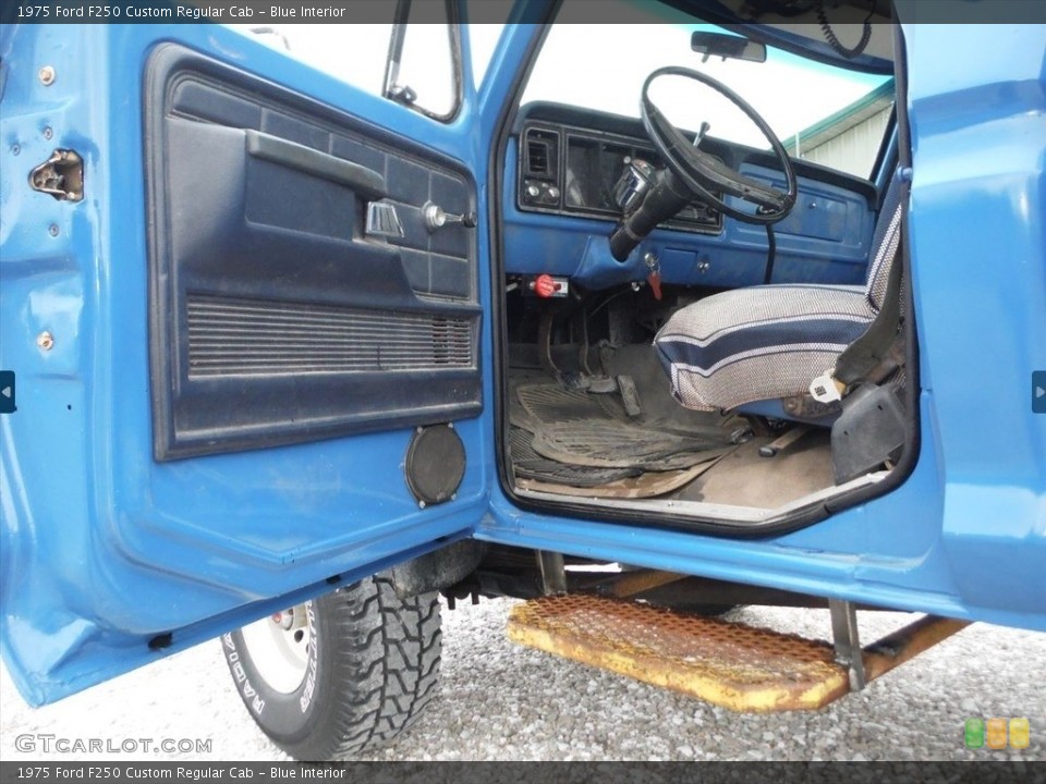 Blue Interior Door Panel for the 1975 Ford F250 Custom Regular Cab #145352371