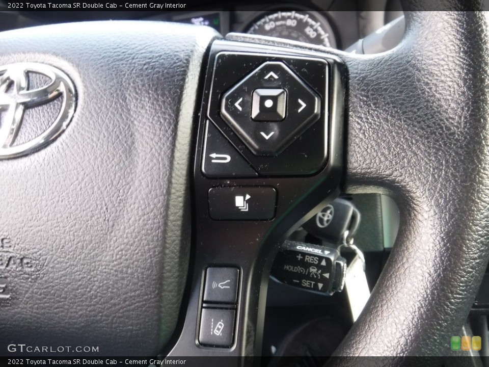 Cement Gray Interior Steering Wheel for the 2022 Toyota Tacoma SR Double Cab #145352375