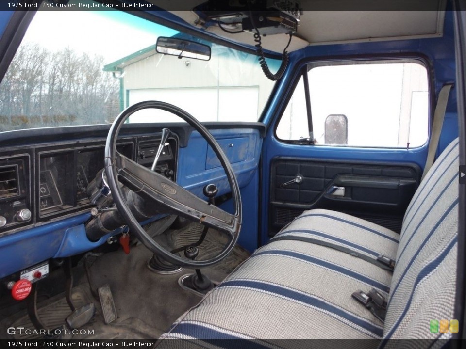 Blue 1975 Ford F250 Interiors
