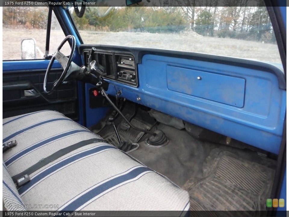 Blue Interior Dashboard for the 1975 Ford F250 Custom Regular Cab #145352422