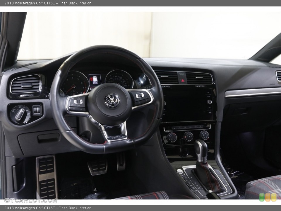 Titan Black Interior Dashboard for the 2018 Volkswagen Golf GTI SE #145352428