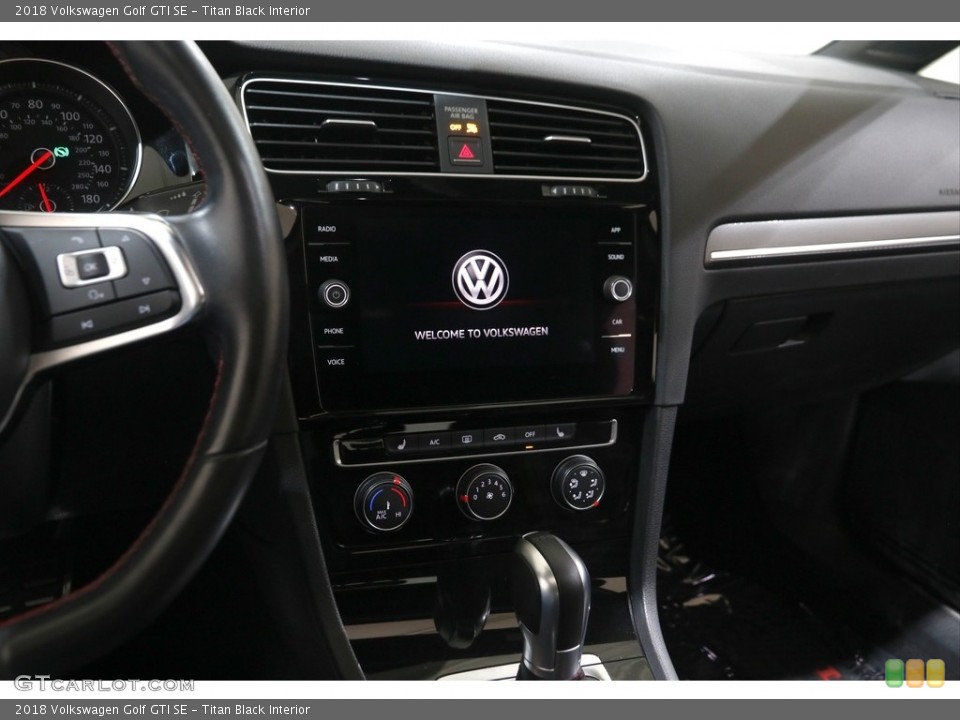 Titan Black Interior Controls for the 2018 Volkswagen Golf GTI SE #145352482