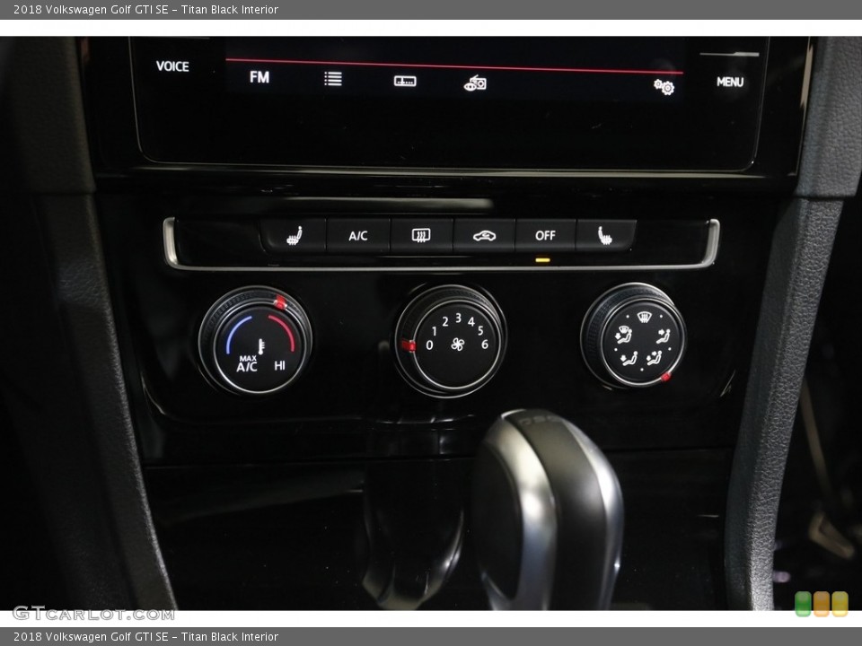 Titan Black Interior Controls for the 2018 Volkswagen Golf GTI SE #145352548