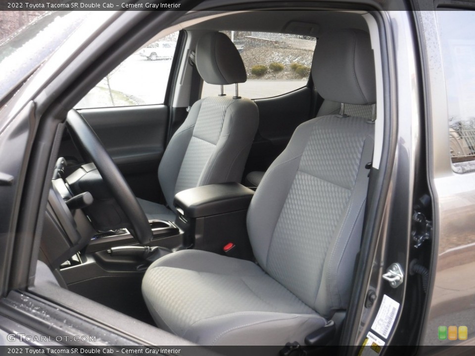 Cement Gray Interior Front Seat for the 2022 Toyota Tacoma SR Double Cab #145352605