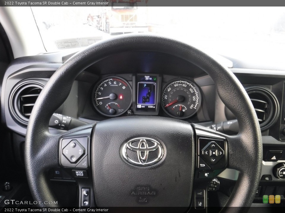 Cement Gray Interior Steering Wheel for the 2022 Toyota Tacoma SR Double Cab #145352662