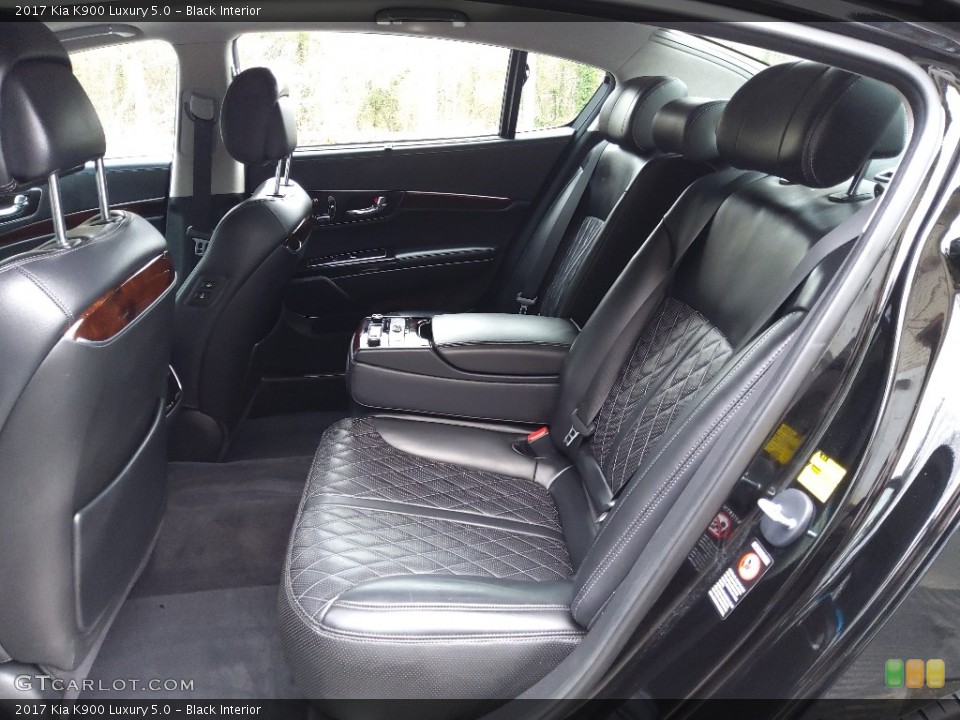 Black Interior Rear Seat for the 2017 Kia K900 Luxury 5.0 #145355064