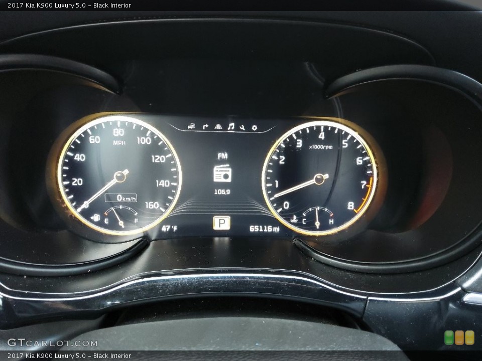 Black Interior Gauges for the 2017 Kia K900 Luxury 5.0 #145355295