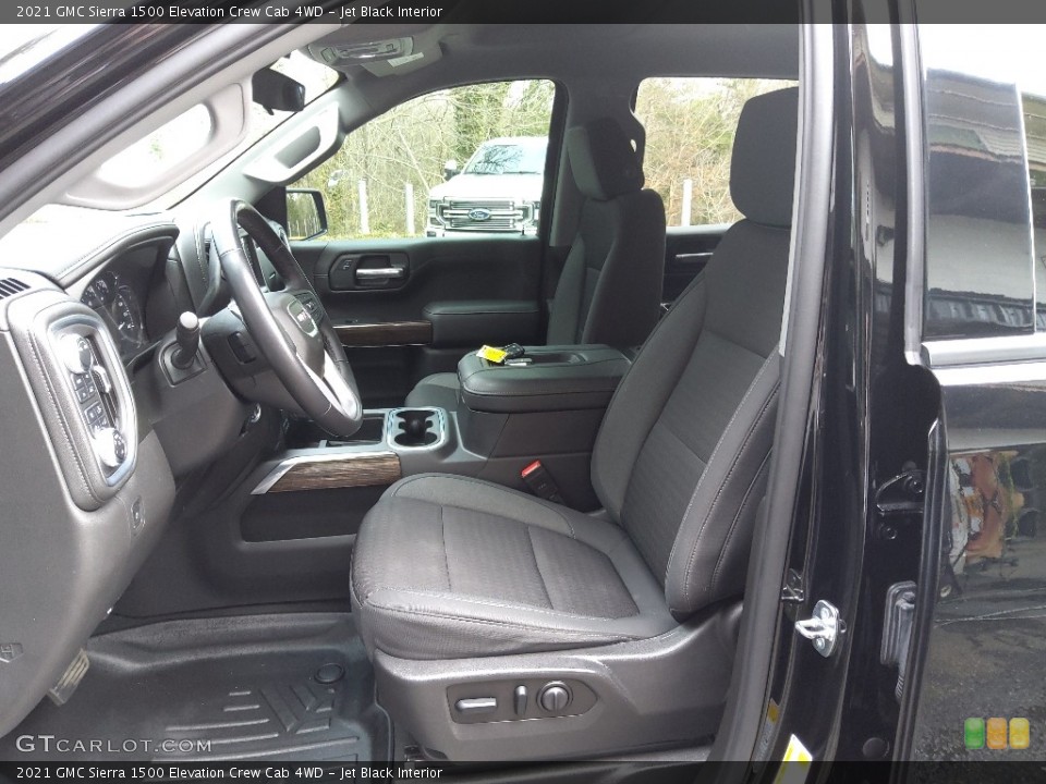 Jet Black Interior Photo for the 2021 GMC Sierra 1500 Elevation Crew Cab 4WD #145355976