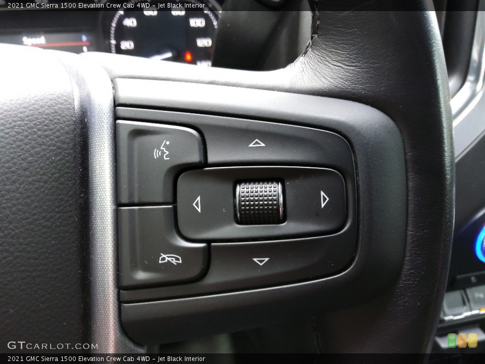 Jet Black Interior Steering Wheel for the 2021 GMC Sierra 1500 Elevation Crew Cab 4WD #145356165