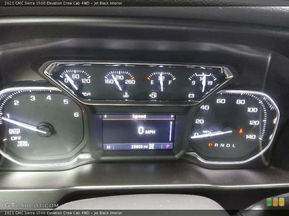 Jet Black Interior Gauges for the 2021 GMC Sierra 1500 Elevation Crew Cab 4WD #145356195