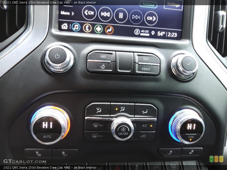 Jet Black Interior Controls for the 2021 GMC Sierra 1500 Elevation Crew Cab 4WD #145356260