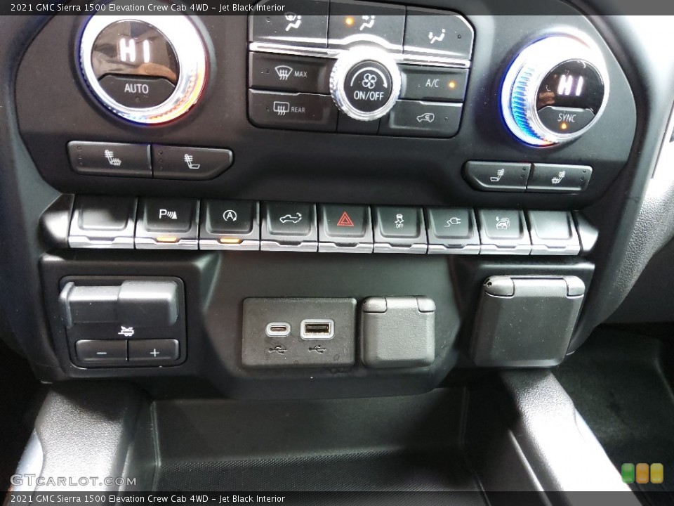 Jet Black Interior Controls for the 2021 GMC Sierra 1500 Elevation Crew Cab 4WD #145356285
