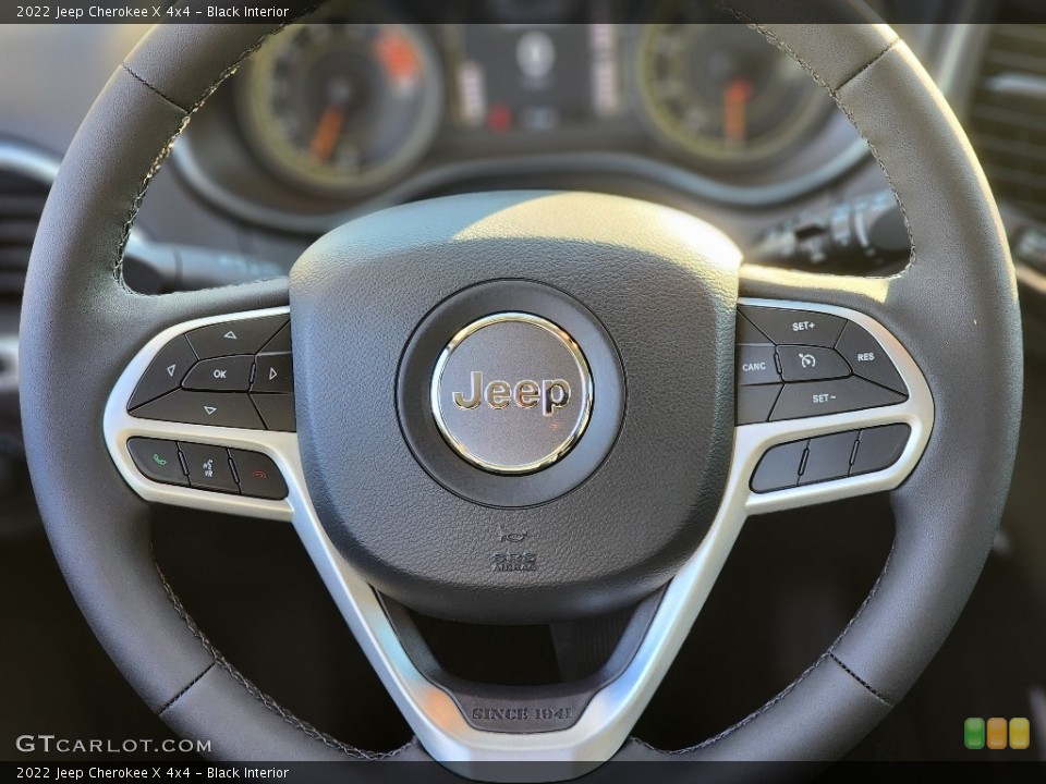Black Interior Steering Wheel for the 2022 Jeep Cherokee X 4x4 #145356588