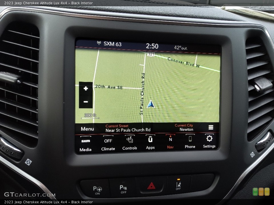Black Interior Navigation for the 2023 Jeep Cherokee Altitude Lux 4x4 #145358259