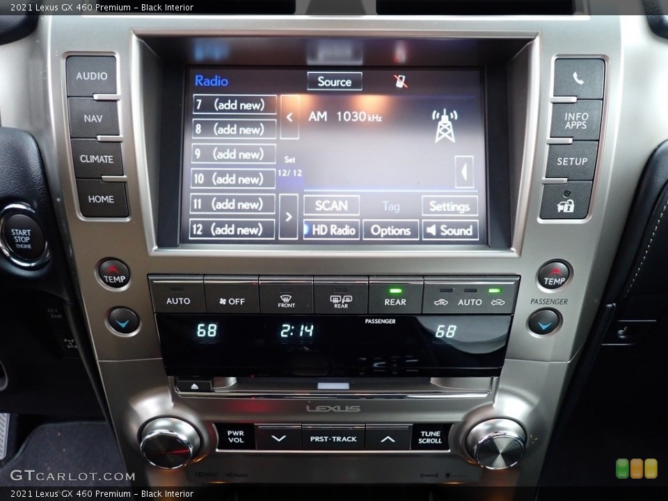 Black Interior Controls for the 2021 Lexus GX 460 Premium #145358559