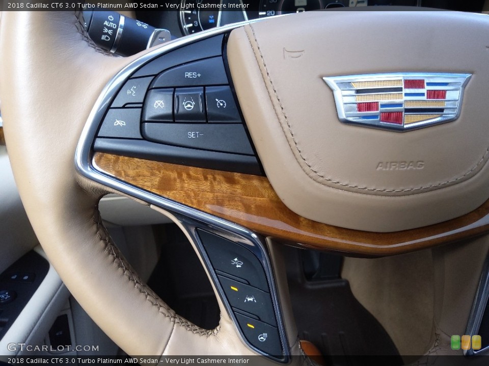 Very Light Cashmere Interior Steering Wheel for the 2018 Cadillac CT6 3.0 Turbo Platinum AWD Sedan #145359060