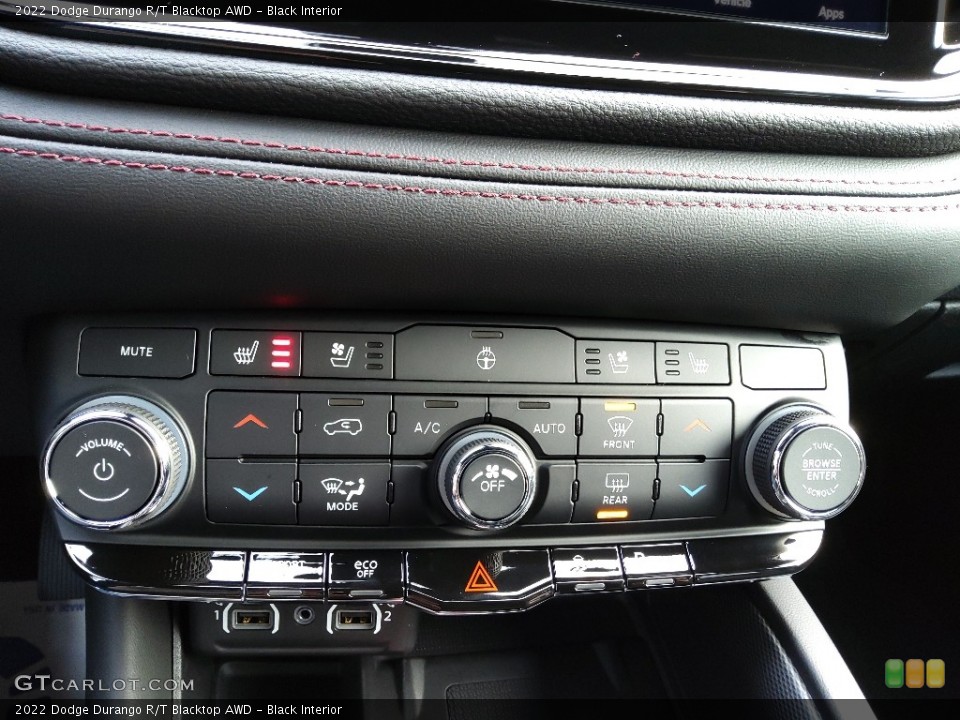 Black Interior Controls for the 2022 Dodge Durango R/T Blacktop AWD #145359234