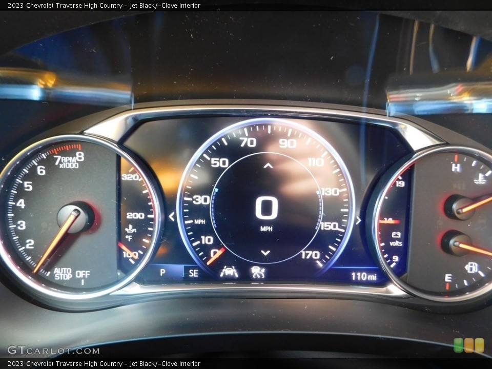 Jet Black/­Clove Interior Gauges for the 2023 Chevrolet Traverse High Country #145359294