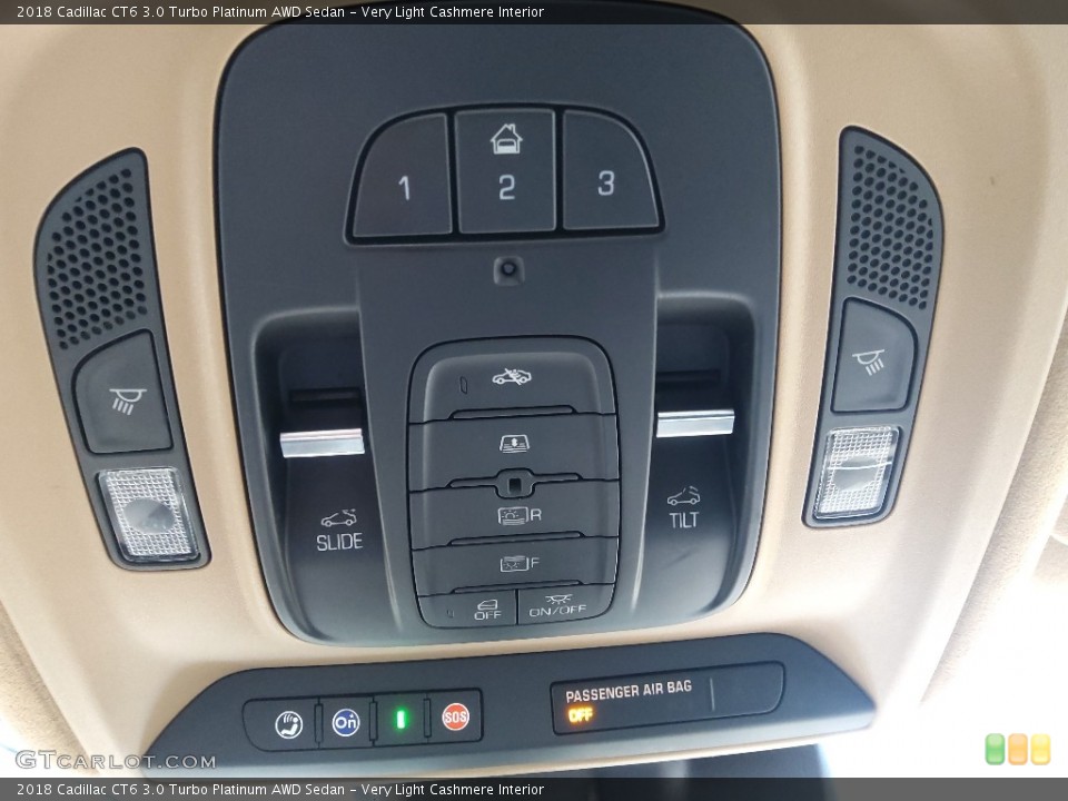 Very Light Cashmere Interior Controls for the 2018 Cadillac CT6 3.0 Turbo Platinum AWD Sedan #145359360