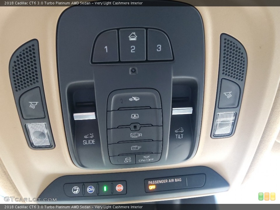 Very Light Cashmere Interior Controls for the 2018 Cadillac CT6 3.0 Turbo Platinum AWD Sedan #145359360