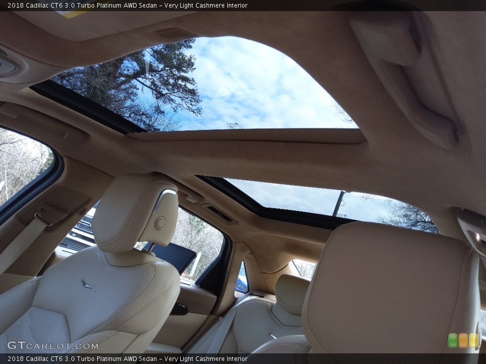 Very Light Cashmere Interior Sunroof for the 2018 Cadillac CT6 3.0 Turbo Platinum AWD Sedan #145359384
