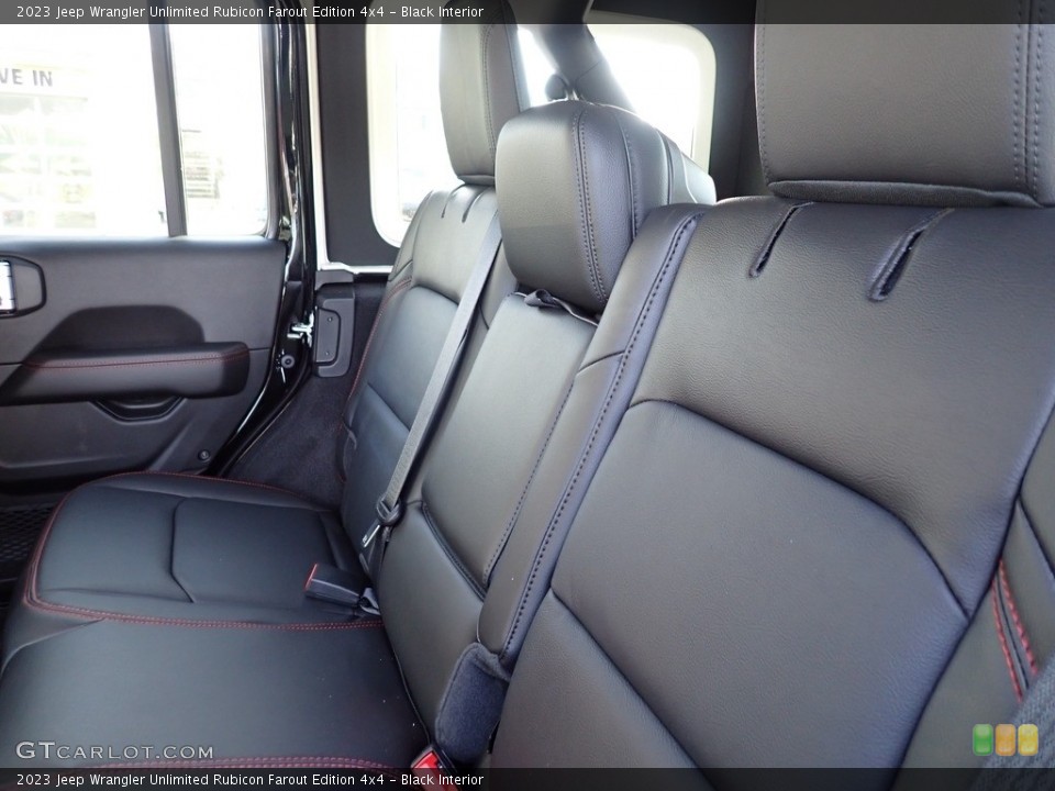 Black Interior Rear Seat for the 2023 Jeep Wrangler Unlimited Rubicon Farout Edition 4x4 #145359435