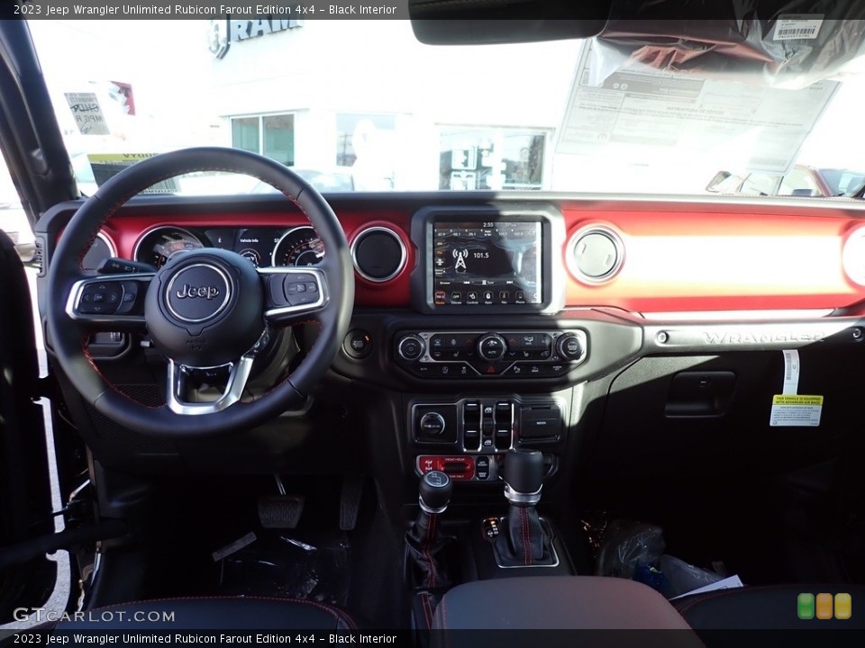 Black Interior Dashboard for the 2023 Jeep Wrangler Unlimited Rubicon Farout Edition 4x4 #145359453