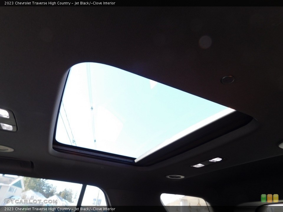 Jet Black/­Clove Interior Sunroof for the 2023 Chevrolet Traverse High Country #145359648