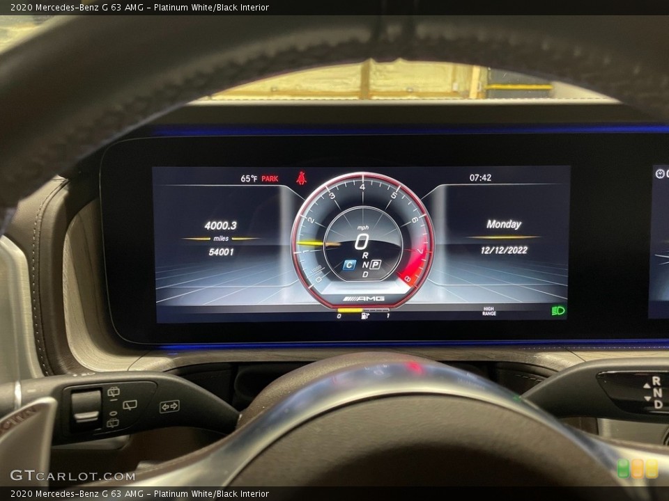 Platinum White/Black Interior Gauges for the 2020 Mercedes-Benz G 63 AMG #145360755