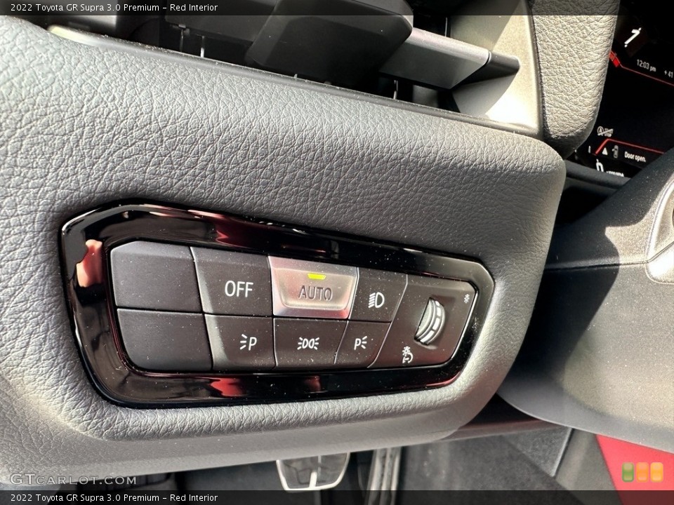 Red Interior Controls for the 2022 Toyota GR Supra 3.0 Premium #145360773