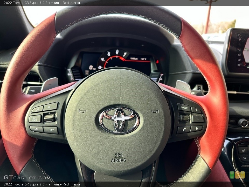 Red Interior Steering Wheel for the 2022 Toyota GR Supra 3.0 Premium #145360779