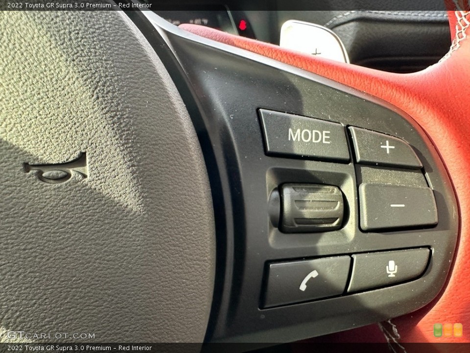 Red Interior Steering Wheel for the 2022 Toyota GR Supra 3.0 Premium #145360791