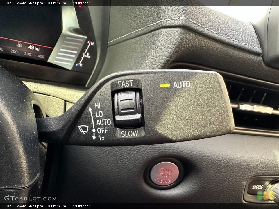 Red Interior Controls for the 2022 Toyota GR Supra 3.0 Premium #145360803
