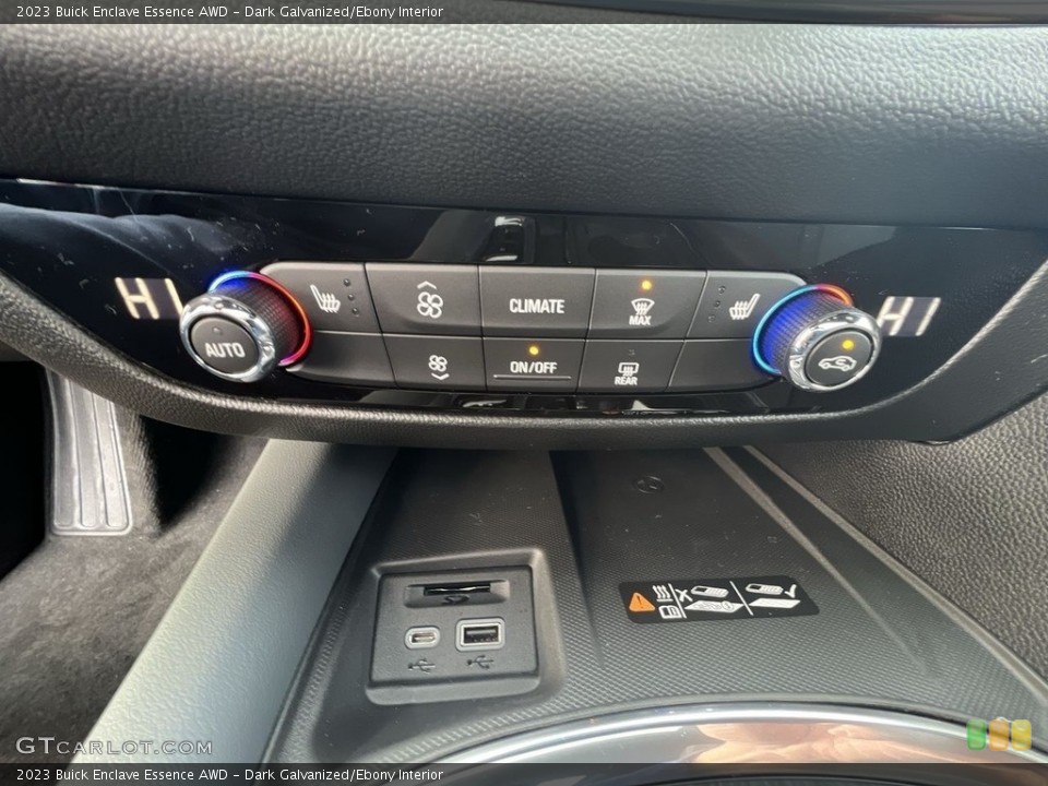 Dark Galvanized/Ebony Interior Controls for the 2023 Buick Enclave Essence AWD #145362570