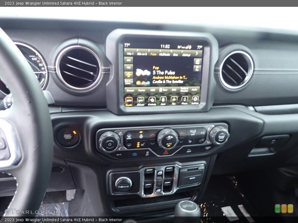 Black Interior Controls for the 2023 Jeep Wrangler Unlimited Sahara 4XE Hybrid #145362645