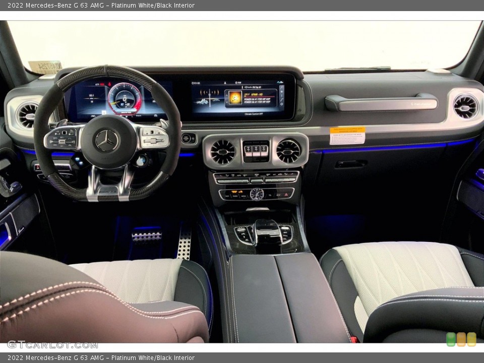 Platinum White/Black Interior Dashboard for the 2022 Mercedes-Benz G 63 AMG #145363128