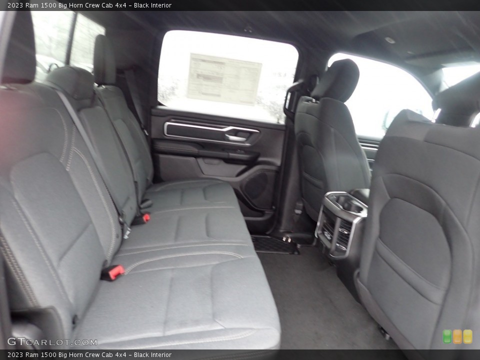Black Interior Rear Seat for the 2023 Ram 1500 Big Horn Crew Cab 4x4 #145363491