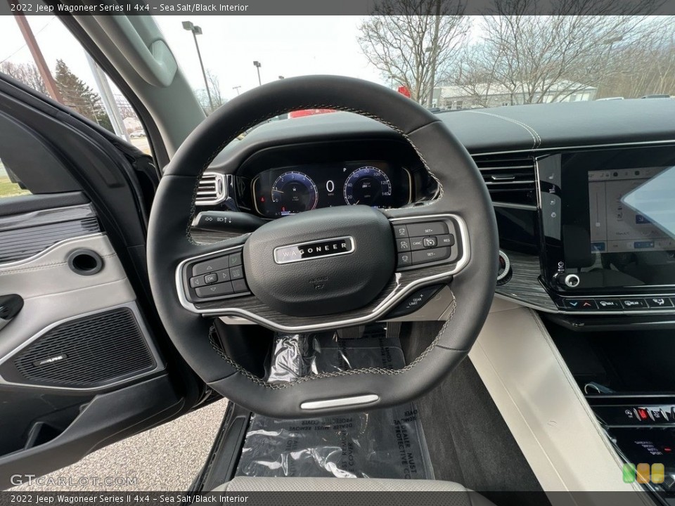 Sea Salt/Black Interior Steering Wheel for the 2022 Jeep Wagoneer Series II 4x4 #145365081