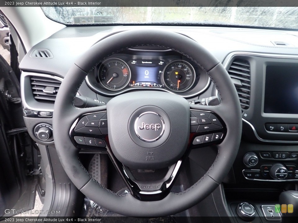 Black Interior Steering Wheel for the 2023 Jeep Cherokee Altitude Lux 4x4 #145365360
