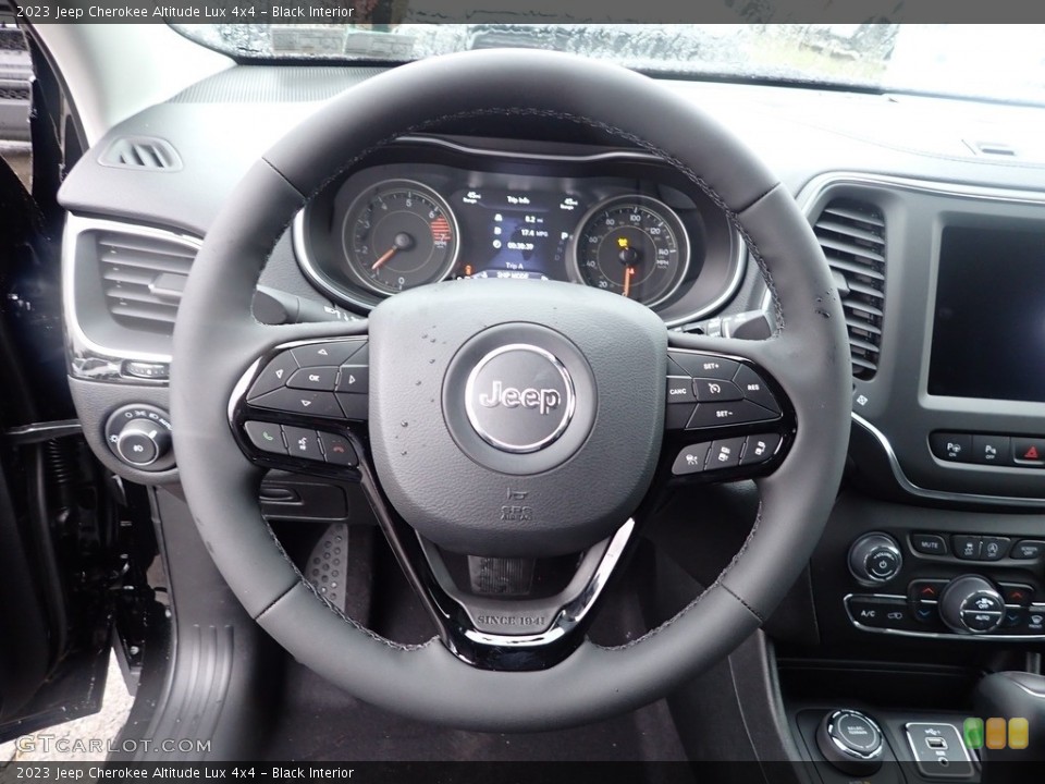 Black Interior Steering Wheel for the 2023 Jeep Cherokee Altitude Lux 4x4 #145365822