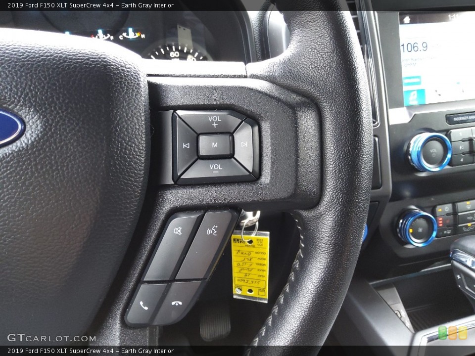 Earth Gray Interior Steering Wheel for the 2019 Ford F150 XLT SuperCrew 4x4 #145367074